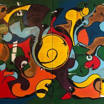 Painting titled "COLLECTION ESPRIT-L…" by Christian Bokenga, Original Artwork, Acrylic