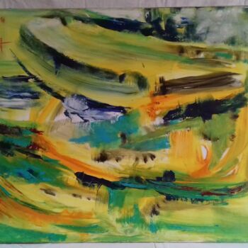 Painting titled "CANICULE" by Christberg, Original Artwork, Oil