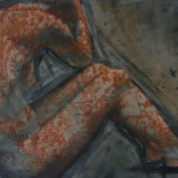 Painting titled "huile, femme" by Christophe Cassan, Original Artwork, Oil