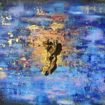 Pittura intitolato "Bleu" da Christel David, Opera d'arte originale, Acrilico