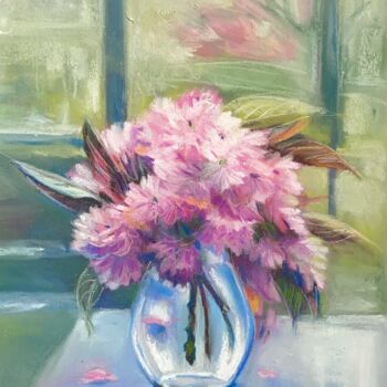 Dessin intitulée "Bouquet de fleurs d…" par Christel Fréon, Œuvre d'art originale, Pastel