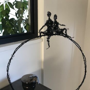 Sculpture titled "« Une pause »" by Christel Pouthier, Original Artwork, Other