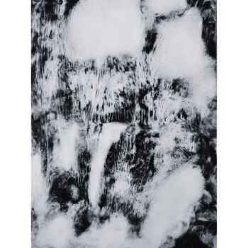 Incisioni, stampe intitolato "MONOTYPE 5" da Christelle Charras, Opera d'arte originale, Monotipo Montato su Pannello di leg…