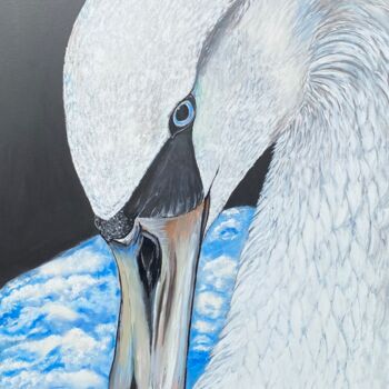 Peinture intitulée "Quand le plumage de…" par Christelle Cottrelle, Œuvre d'art originale, Acrylique Monté sur Châssis en bo…
