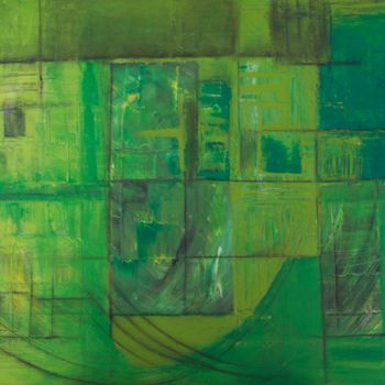 Картина под названием "Green Season" - Christelle Crokaert, Подлинное произведение искусства, Акрил