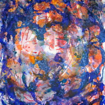Peinture intitulée "Le doute" par Christelle Grange, Œuvre d'art originale, Pigments Monté sur Châssis en bois