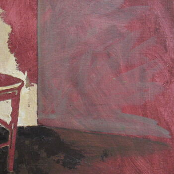 Malerei mit dem Titel "Chaise au coin" von Christelle Prat, Original-Kunstwerk, Schablone