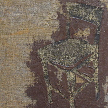 Schilderij getiteld "Chaise brute" door Christelle Prat, Origineel Kunstwerk, Stencil