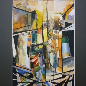 Painting titled "Trafalgar square" by Christelle Veron Cherbonnier, Original Artwork, Other