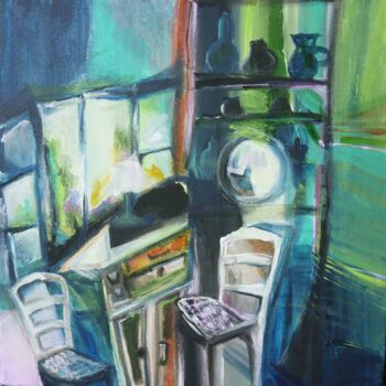 Painting titled "Petit cabinet de cu…" by Christelle Veron Cherbonnier, Original Artwork, Acrylic