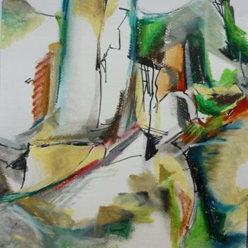 Painting titled "Toscane 2" by Christelle Veron Cherbonnier, Original Artwork, Ink