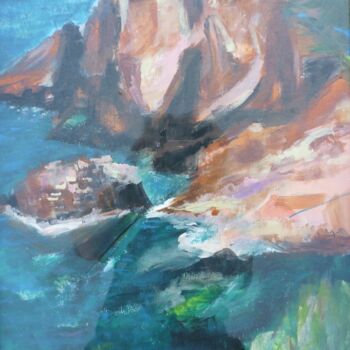 Painting titled "Esterel 3" by Christelle Veron Cherbonnier, Original Artwork, Acrylic