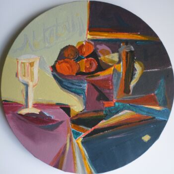 Malerei mit dem Titel "Un instant de vie" von Christelle Veron Cherbonnier, Original-Kunstwerk, Acryl Auf Keilrahmen aus Hol…