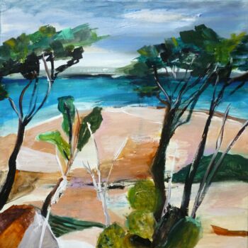 Peinture intitulée "La mer pour horizon…" par Christelle Veron Cherbonnier, Œuvre d'art originale, Acrylique Monté sur Châss…