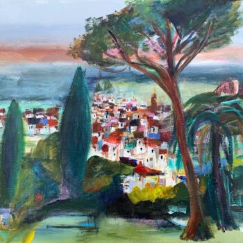 Painting titled "Firenze 2" by Christelle Veron Cherbonnier, Original Artwork, Acrylic Mounted on Wood Stretcher frame