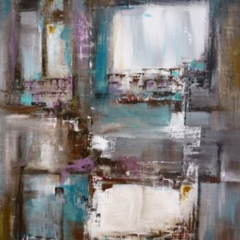 Painting titled "Windows in SoHo" by Christelle Veron Cherbonnier, Original Artwork