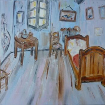Pintura intitulada "La chambre de Vince…" por Christelle Veron Cherbonnier, Obras de arte originais