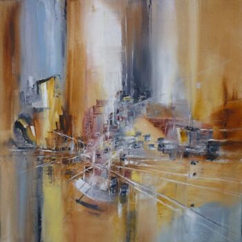 Painting titled "Ville piano" by Christelle Veron Cherbonnier, Original Artwork