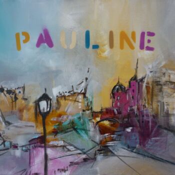 Schilderij getiteld "Pour Pauline" door Christelle Veron Cherbonnier, Origineel Kunstwerk, Acryl