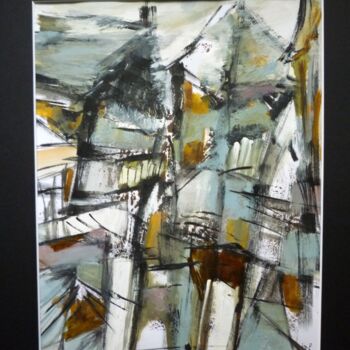 Painting titled "Aux portes de la vi…" by Christelle Veron Cherbonnier, Original Artwork, Gouache