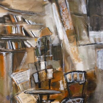 Painting titled "Un petit salon cosy" by Christelle Veron Cherbonnier, Original Artwork, Other