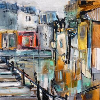 Painting titled "Montmartre 1" by Christelle Veron Cherbonnier, Original Artwork, Other