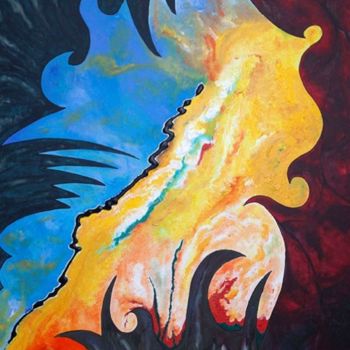 Painting titled "Dissociation" by Christelle Huillery, Original Artwork, Acrylic