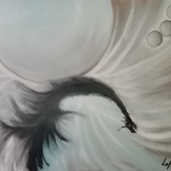 Peinture intitulée "la dance du dragon" par Lafoni, Œuvre d'art originale, Huile