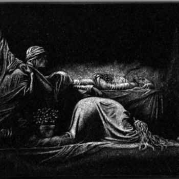 Disegno intitolato "mise au tombeau" da Christian Schotte, Opera d'arte originale