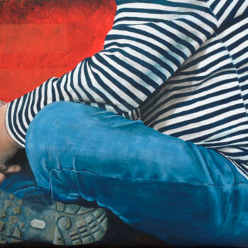 Malarstwo zatytułowany „Pause” autorstwa Christian Assel, Oryginalna praca, Akryl Zamontowany na Drewniana rama noszy