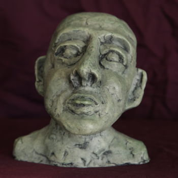 Sculptuur getiteld "Brutus défiant César" door Christian Bader, Origineel Kunstwerk, Metalen