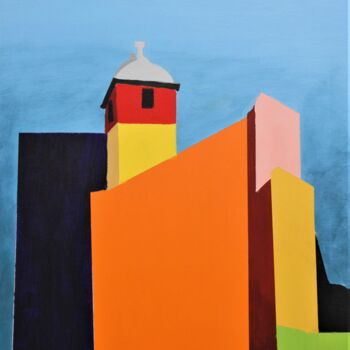 Painting titled "Citadelle 009" by Christian Bailly-Grandvaux, Original Artwork, Acrylic