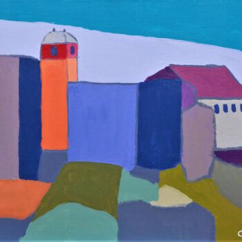 Painting titled "Citadelle 011" by Christian Bailly-Grandvaux, Original Artwork, Acrylic