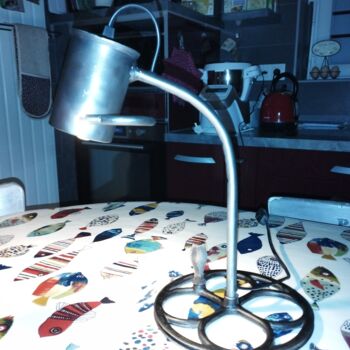 Design intitulée "Lampe poignée de gaz" par Christian Barbance, Œuvre d'art originale, Luminaire