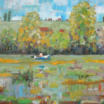 "bord-d-aron-rogne-w…" başlıklı Tablo Christian Barland tarafından, Orijinal sanat, Petrol