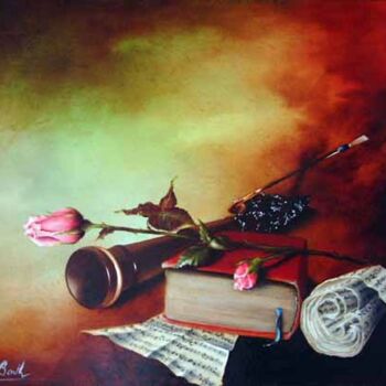 Painting titled "le Basson et la rose" by Christian Barth, Original Artwork