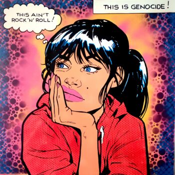 Ζωγραφική με τίτλο "This is Genocide" από Christian Berger, Αυθεντικά έργα τέχνης, Ακρυλικό Τοποθετήθηκε στο Ξύλινο φορείο σ…