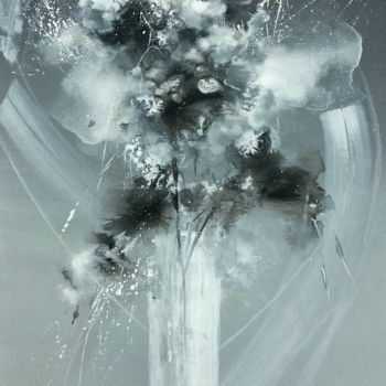 「"Composition floral…」というタイトルの絵画 Christian Bessedeによって, オリジナルのアートワーク, 水彩画