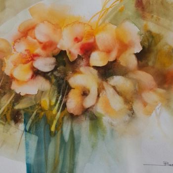 Peinture intitulée "Bouquet" par Christian Bessede, Œuvre d'art originale, Aquarelle