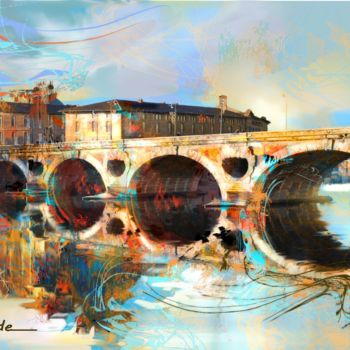 Fotografia intitulada "Le pont- neuf  de T…" por Christian Bessede, Obras de arte originais, Fotografia digital Montado em A…