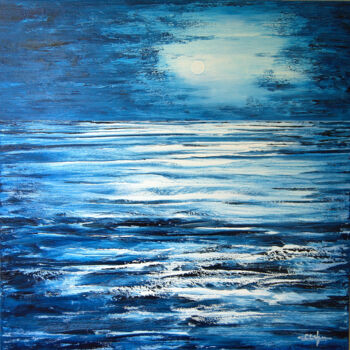 Painting titled "Lumières sur les va…" by Christian Biard, Original Artwork, Oil Mounted on Wood Stretcher frame