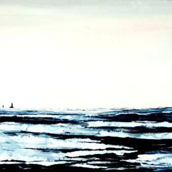 Peinture intitulée "Baie des Trépassés…" par Christian Biard, Œuvre d'art originale, Huile Monté sur Châssis en bois