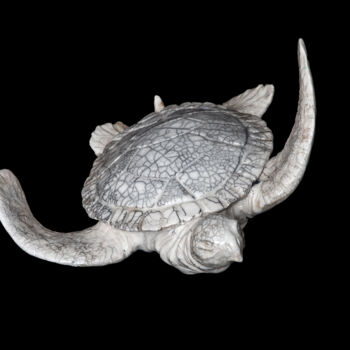 Escultura titulada "La tortue" por Christian Bigeast, Obra de arte original, Cerámica