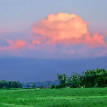 Le champ au nuage rose