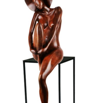 Escultura intitulada "La Songeuse" por Christian Candelier, Obras de arte originais, Bronze