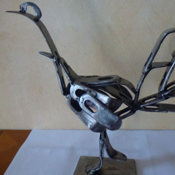 Sculpture titled "photos-portable-scu…" by Christian Canivenc, Original Artwork, Metals