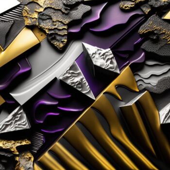 Digitale Kunst mit dem Titel "Geometric Abyss: Co…" von Christian Debien, Original-Kunstwerk, Öl