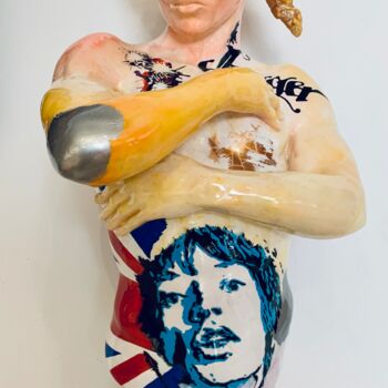 Sculpture titled "Jagger" by Christian Della Giustina, Original Artwork, Ceramics