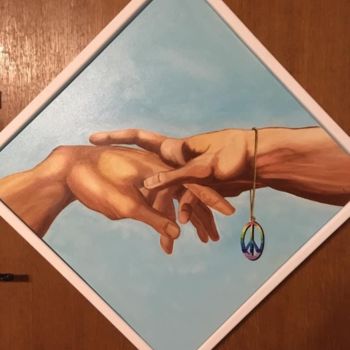 Peinture intitulée "Help for peace" par Christian Dujardin, Œuvre d'art originale, Huile