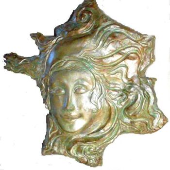 Sculpture intitulée "Marianne  ( Murale)" par Christian Eprinchard, Œuvre d'art originale, Plâtre